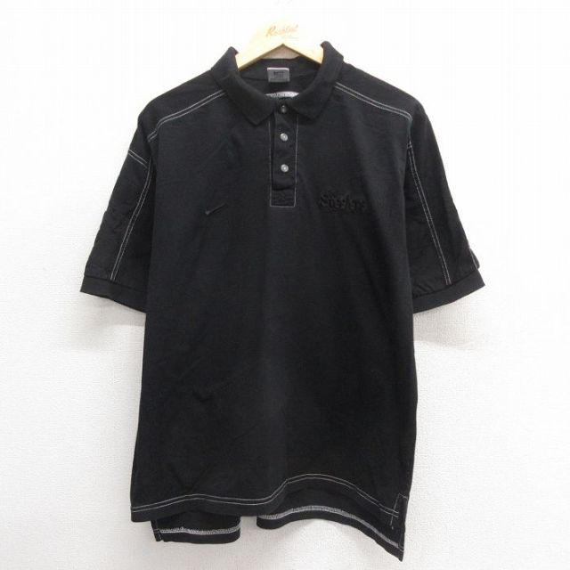 ナイキ 90s 半袖ポロシャツ NFL ピッツバーグスティーラーズ ブラック XL | 古着