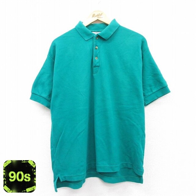 【50%OFF】ドッカーズ 90s 半袖ポロシャツ グリーン XL | 古着