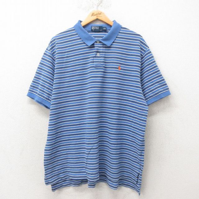 ラルフローレン 90s 半袖ポロシャツ ワンポイントロゴ ネイビー XL | 古着