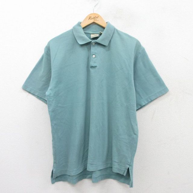 【50%OFF】エルエルビーン 90s 半袖ポロシャツ 鹿の子 グリーン XL | 古着