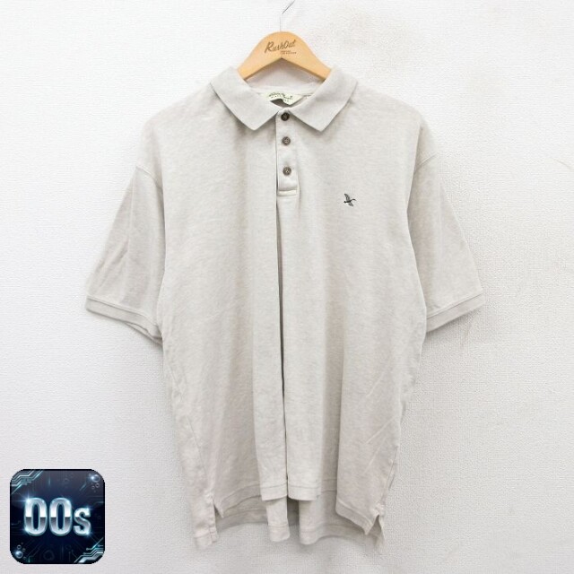 【50%OFF】エディーバウアー 00s 半袖ポロシャツ ワンポイントロゴ ベージュ XL | 古着