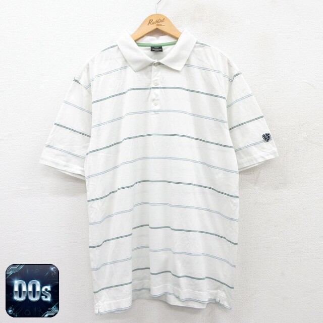 【50%OFF】ナイキ 00s 半袖ポロシャツ ゴルフ ホワイトボーダー XL | 古着