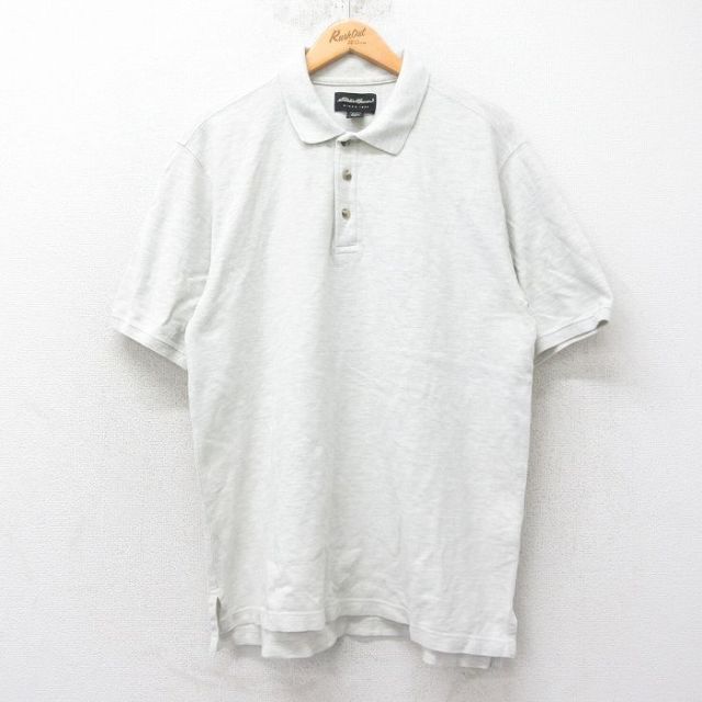 【50%OFF】エディーバウアー 00s 半袖ポロシャツ 鹿の子 グレー XL | 古着