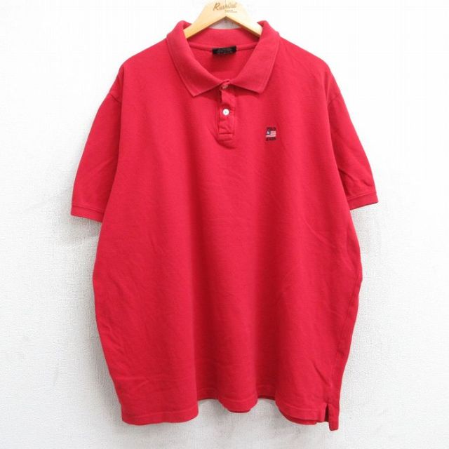 【50%OFF】ラルフローレン 90s 半袖ポロシャツ ワンポイントロゴ レッド XL | 古着