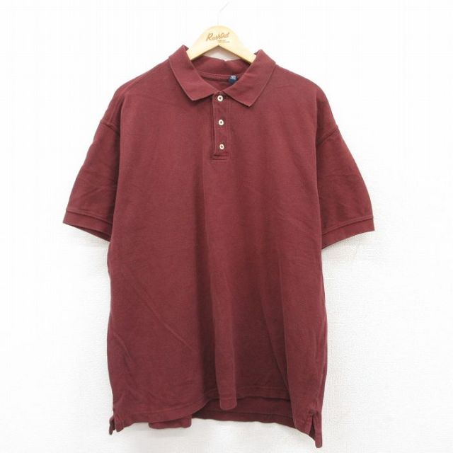【50%OFF】ギャップ 半袖ポロシャツ バーガンディ XL | 古着
