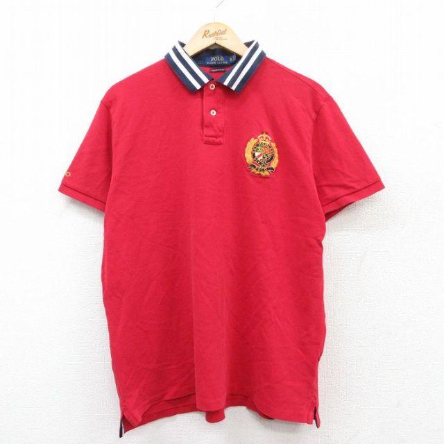 【50%OFF】ラルフローレン 半袖ポロシャツ ワンポイント レッド XL | 古着