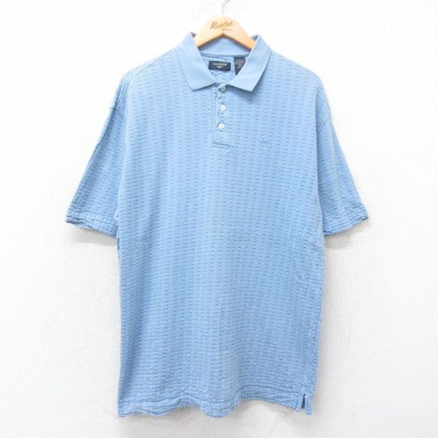 【50%OFF】ドッカーズ 半袖ポロシャツ ワンポイントロゴ ネイビー XL | 古着