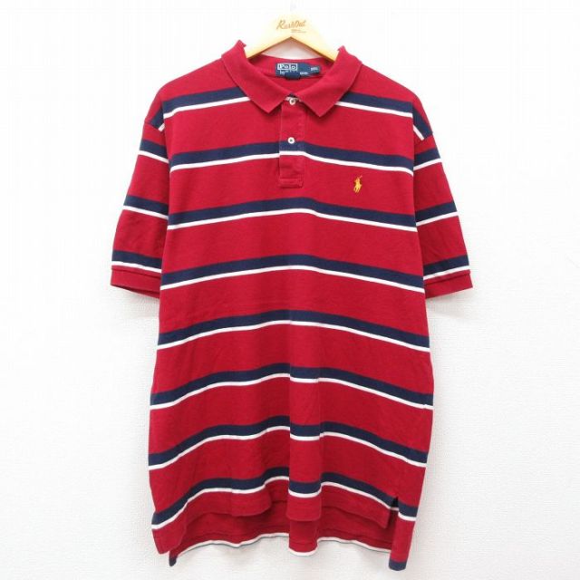 ラルフローレン 90s 半袖ポロシャツ ワンポイントロゴ レッド XL | 古着