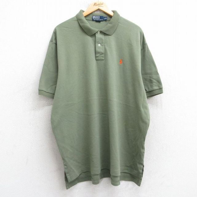 【50%OFF】ラルフローレン 90s 半袖ポロシャツ ワンポイントロゴ グリーン XL | 古着