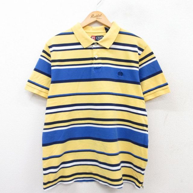 チャップス XL 半袖ポロシャツ ワンポイントロゴ イエロー | 古着