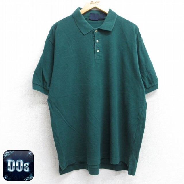 【50%OFF】ドッカーズ 00s 半袖ポロシャツ 鹿の子 グリーン XL | 古着