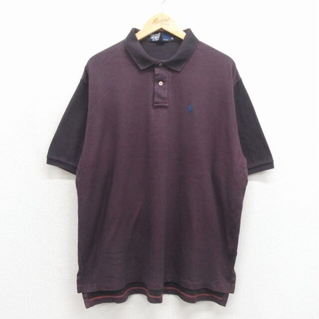 Ralph Lauren 半袖ポロシャツ XL バーガンディ 古着通販 XL☆古着 ラルフローレン 半袖 ブランド ポロ シャツ メンズ