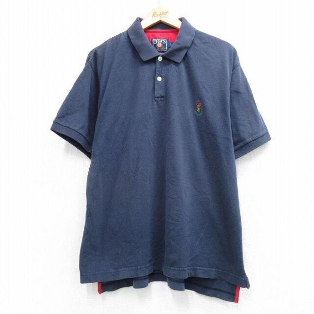 ラルフローレン 80s 半袖ポロシャツ ワンポイントロゴ ネイビー メンズXL相当 | 古着