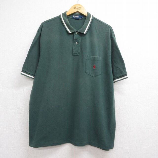 ラルフローレン 90s 半袖ポロシャツ ワンポイントロゴ カーキ メンズXL相当 | 古着