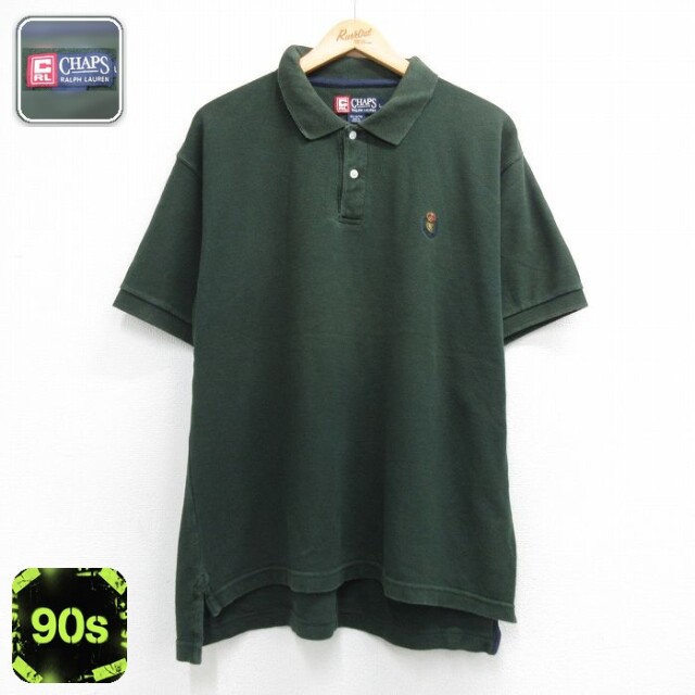 【20%OFF】ラルフローレン 90s 半袖ポロシャツ ワンポイントロゴ グリーン メンズXL相当 | 古着