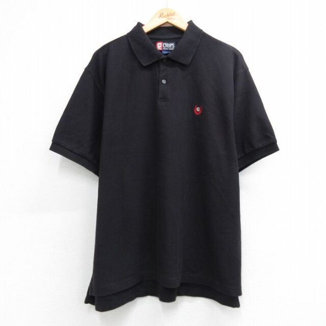 ラルフローレン 90s 半袖ポロシャツ ワンポイントロゴ ブラック メンズXL相当 | 古着