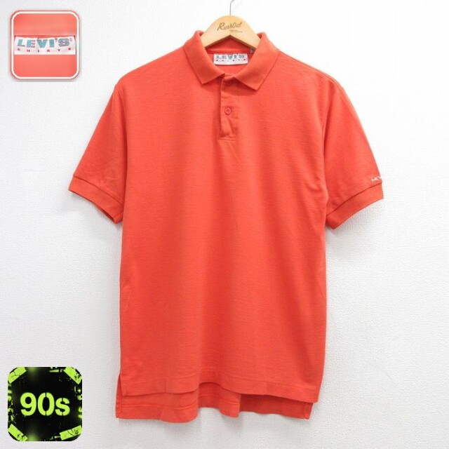 【20%OFF】リーバイス 90s 半袖ポロシャツ 鹿の子 オレンジ メンズM相当 | 古着