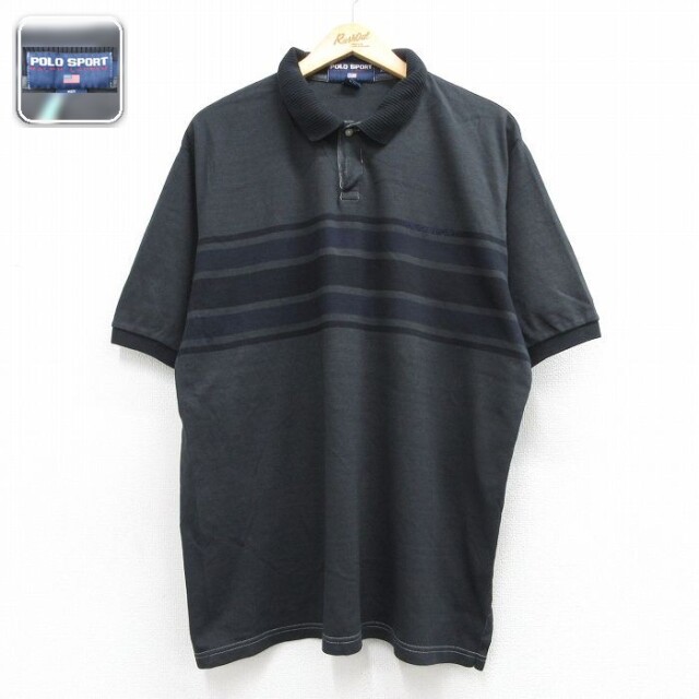 【20%OFF】ラルフローレン 半袖ポロシャツ ワンポイントロゴ ブラック メンズXL相当 | 古着