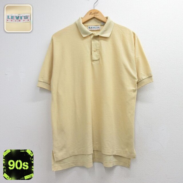 【20%OFF】リーバイス 90s 半袖ポロシャツ 鹿の子 イエロー メンズL相当 | 古着