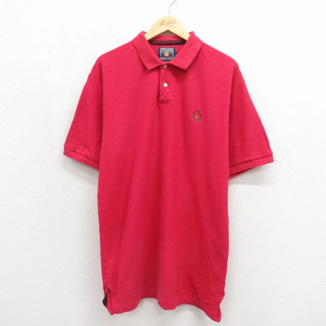 ラルフローレン 80s 半袖ポロシャツ ワンポイントロゴ レッド メンズXL相当 | 古着