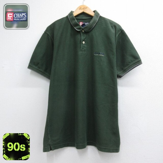 ラルフローレン 90s 半袖ポロシャツ ワンポイントロゴ グリーン メンズXL相当 | 古着