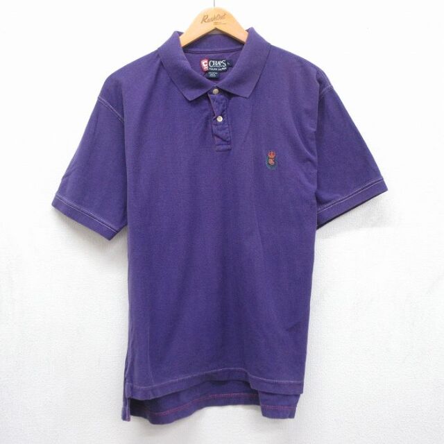 ラルフローレン 90s 半袖ポロシャツ ワンポイントロゴ パープル メンズXL相当 | 古着