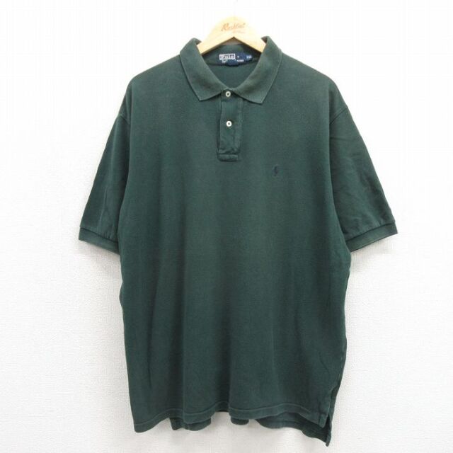 ラルフローレン 90s 半袖ポロシャツ ワンポイントロゴ グリーン メンズXL相当 | 古着