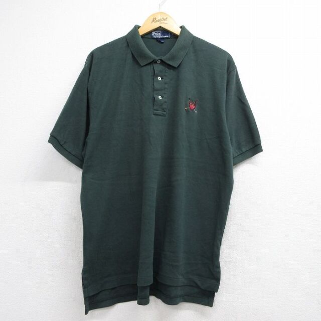 ラルフローレン 90s 半袖ポロシャツ ワンポイントロゴ グリーン メンズXL相当 | 古着