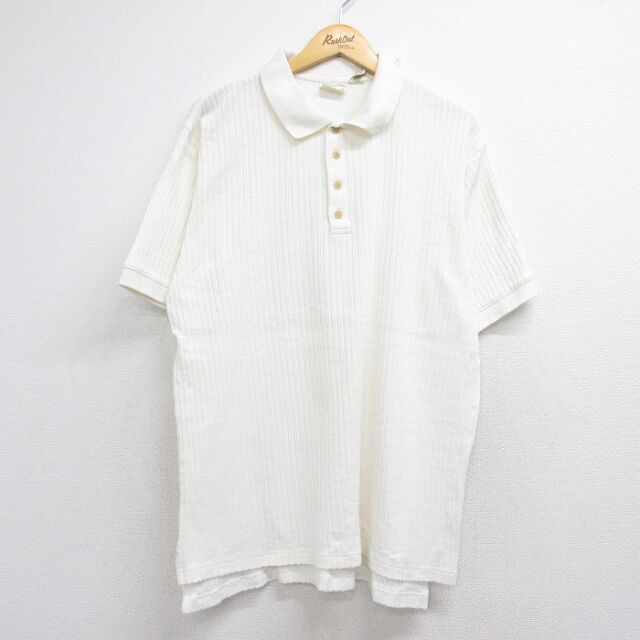 XL★古着 エルエルビーン 半袖 ブランド ポロ シャツ メンズ 90年代 90s コットン ベージュ【spe】 26aug10