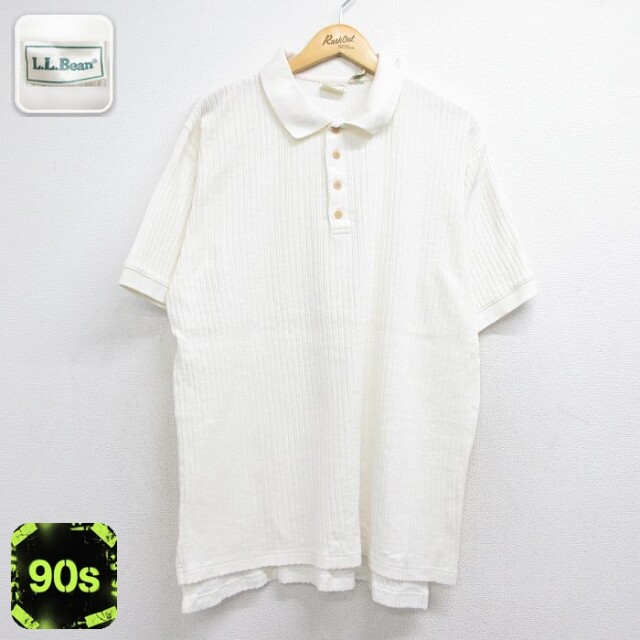 エルエルビーン 90s 半袖ポロシャツ ベージュ メンズXL相当 | 古着