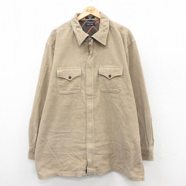 【50%OFF】ノーティカ 長袖シャツジャケット ベージュ XL | 古着