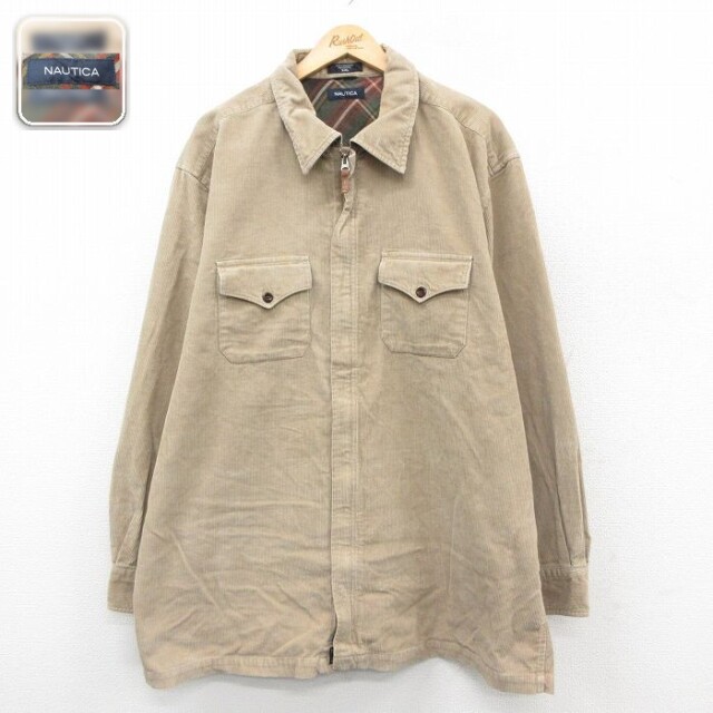 【50%OFF】ノーティカ 長袖シャツジャケット ベージュ XL | 古着