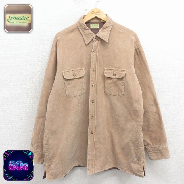 【50%OFF】セントジョンズベイ 80s コーデュロイシャツジャケット ベージュ XL | 古着