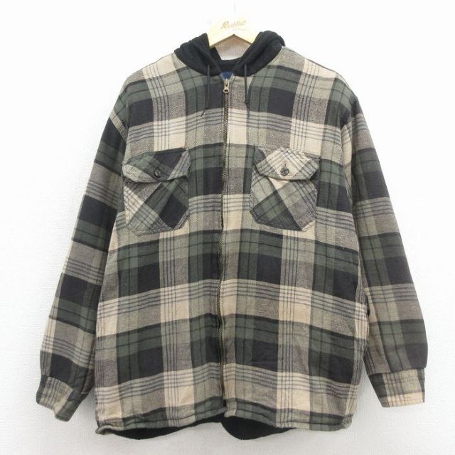 古着通販 XL☆古着 エディーバウアー 長袖 フランネル シャツ