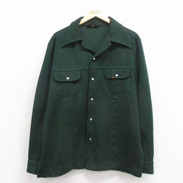 古着通販 L☆古着 リー Lee 長袖 シャツ ジャケット メンズ 70年代 70s