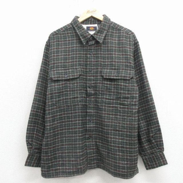 古着通販 XL☆古着 エディーバウアー 長袖 フランネル シャツ
