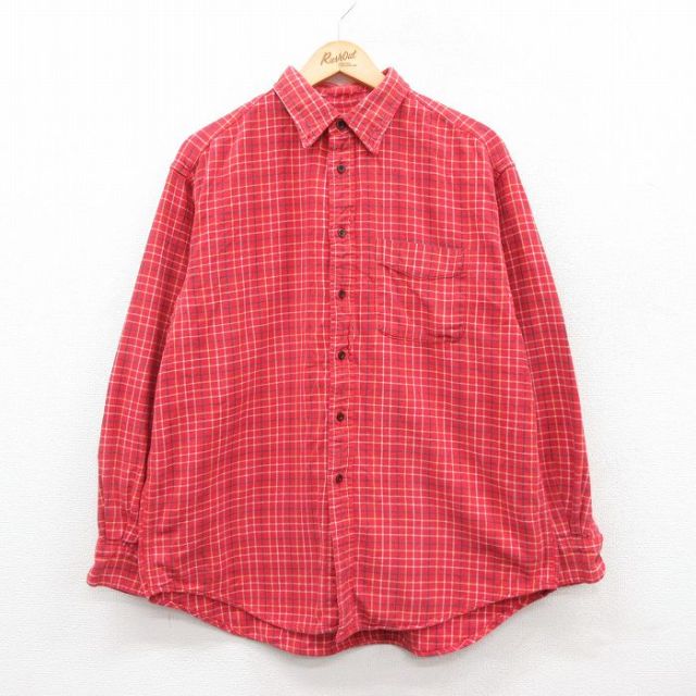 【20%OFF】XL★古着 ギャップ GAP 長袖 フランネル シャツ メンズ 00年代 00s 赤他 レッド チェック 25jan08 中古 トップス