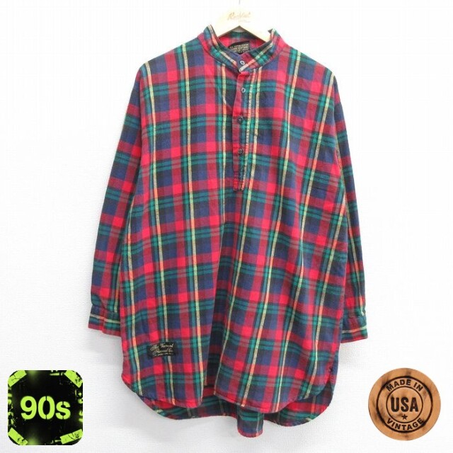 90s 長袖フランネルシャツ レッドチェック XL | 古着