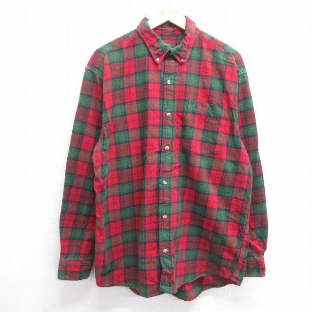 【20%OFF】L★古着 レッドヘッド 長袖 フランネル シャツ メンズ 00年代 00s 赤他 レッド チェック 25mar21 中古 トップス
