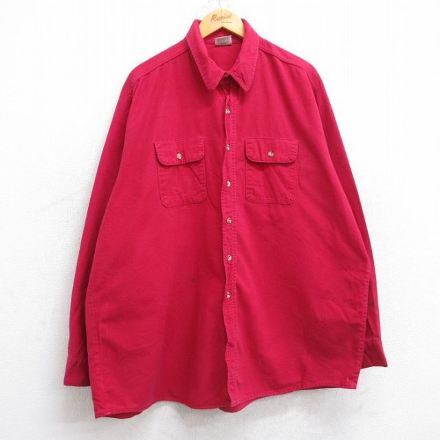 ファイブブラザー 90s 長袖フランネルシャツ レッド XL | 古着