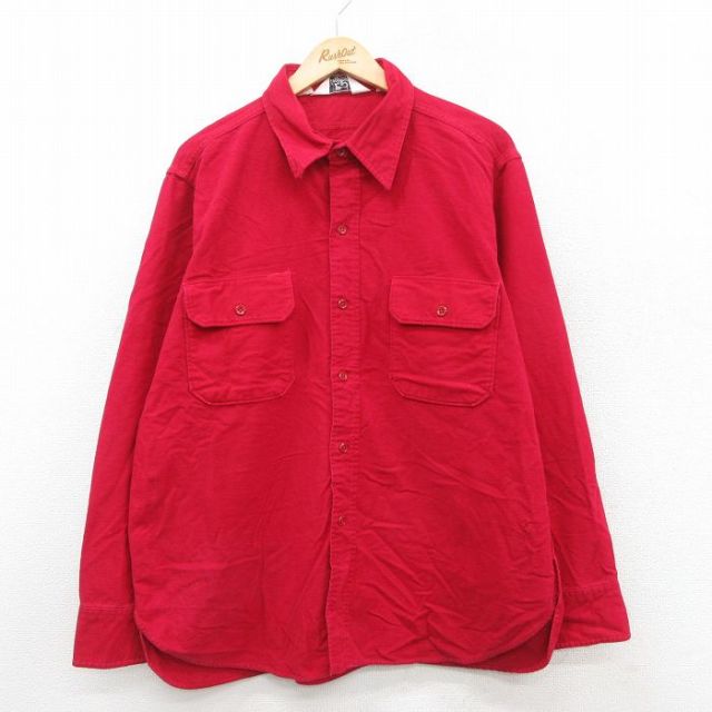 ウールリッチ 80s 長袖フランネルシャツ ヘビー レッド XL | 古着