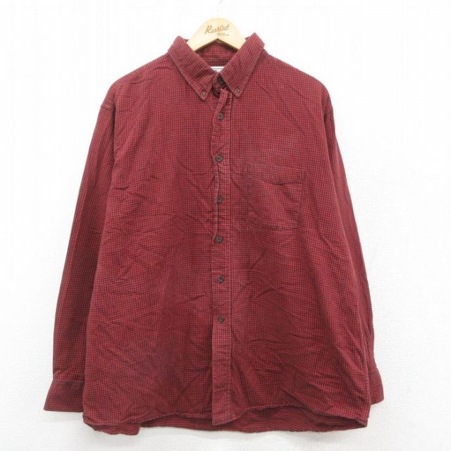 【50%OFF】エルエルビーン 80s 長袖フランネルシャツ レッドチェック XL | 古着