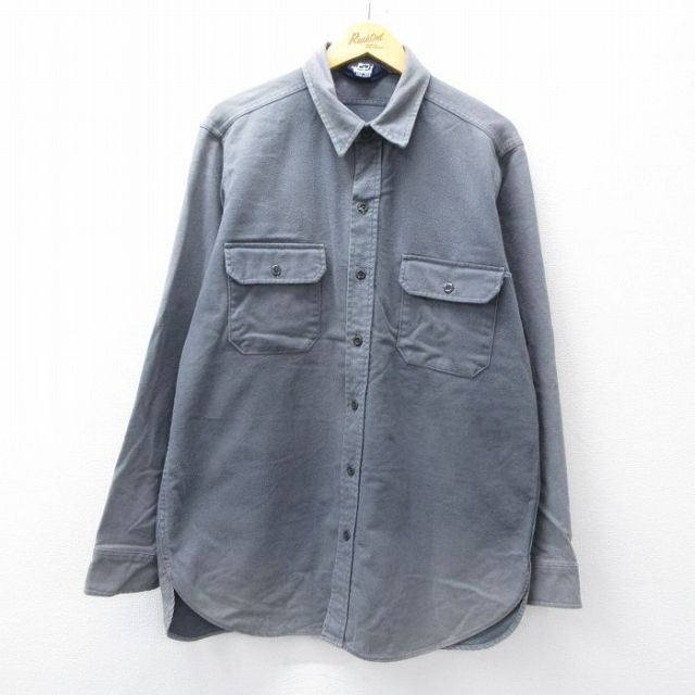 ウールリッチ 90s 長袖フランネルシャツ グレー XL | 古着
