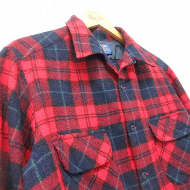 古着通販 L☆古着 ペンドルトン 長袖 ウール ボード シャツ メンズ 80