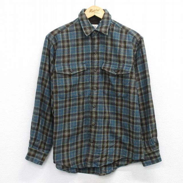 ギャップ 00s 長袖シャツ チェック ネイビー M | 古着