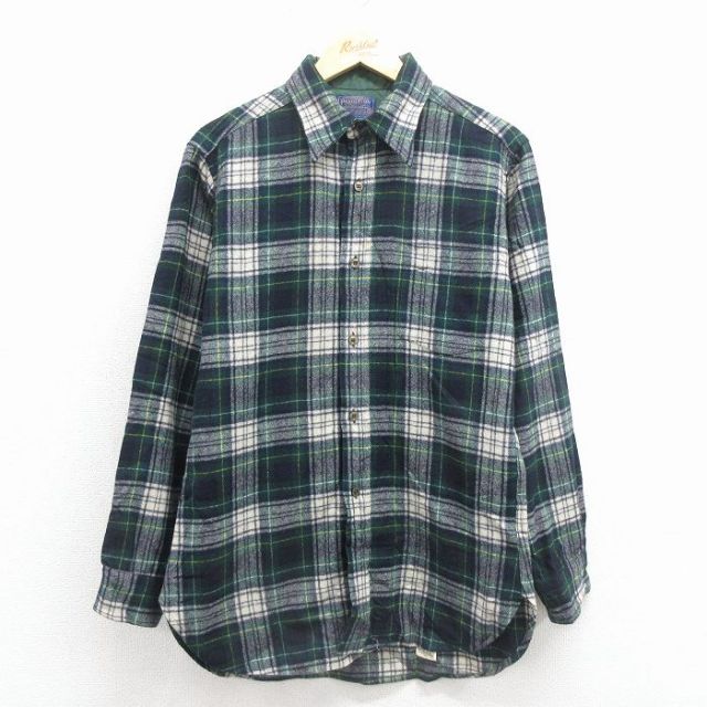 ペンドルトン 80s 長袖シャツ チェック グリーン M | 古着