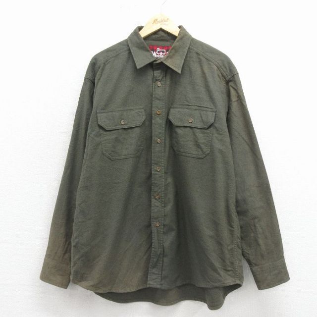 ウールリッチ 00s 長袖フランネルシャツ グリーン XL | 古着