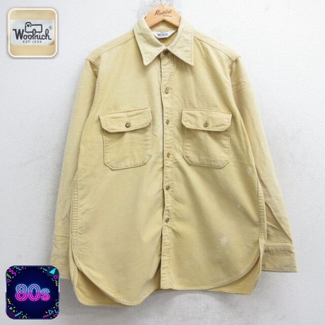 【50%OFF】ウールリッチ 80s 長袖フランネルシャツ イエロー L | 古着