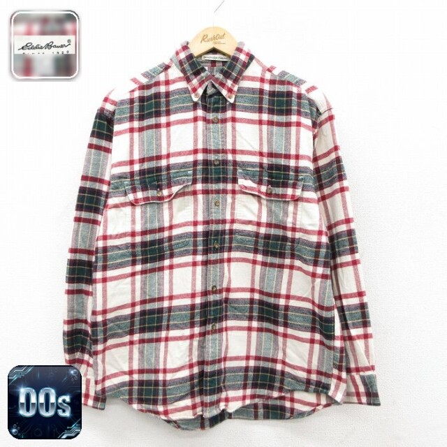 【50%OFF】エディーバウアー 00s 長袖フランネルシャツ レッドチェック L | 古着