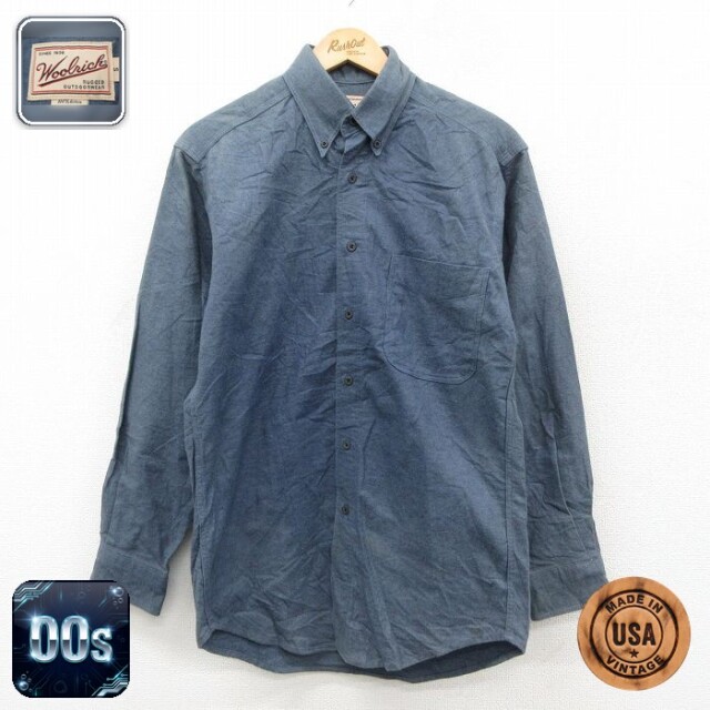 【50%OFF】ウールリッチ 00s 長袖フランネルシャツ グレー M | 古着